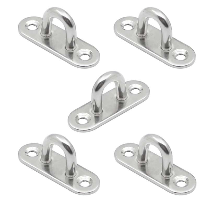 5 PCS 5mm 304 Stainless Steel Ship Oval Door Hinges Buckle