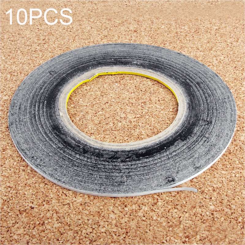 10 PCS 1mm Double Sided Adhesive Sticker Tape for Phone Touch Panel Repair, Length: 50m(White)