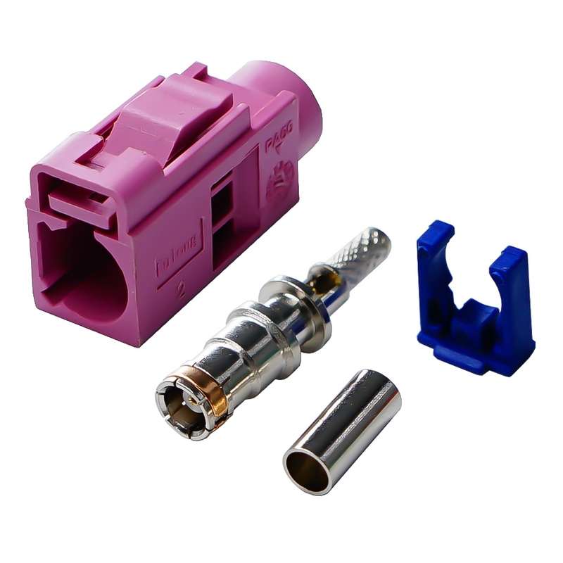 For RG174 Cable Fakra Radio Crimp Female Jack / Plug Connector with Phantom RF Coaxial(Fakra E)