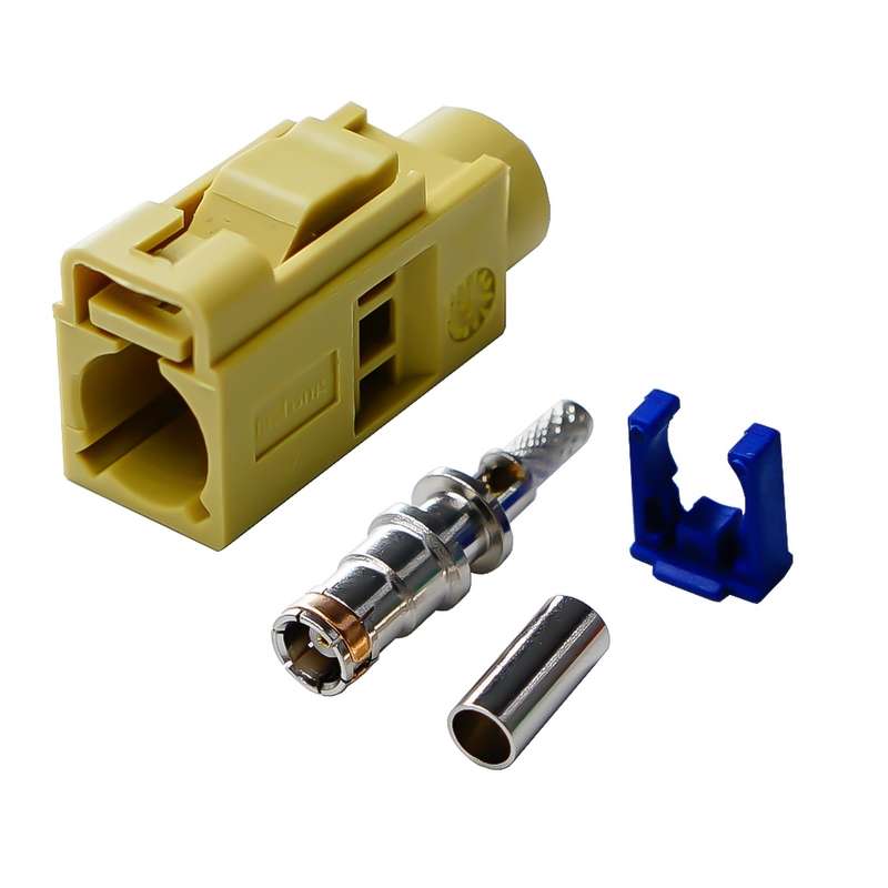 For RG174 Cable Fakra Radio Crimp Female Jack / Plug Connector with Phantom RF Coaxial(Fakra E)