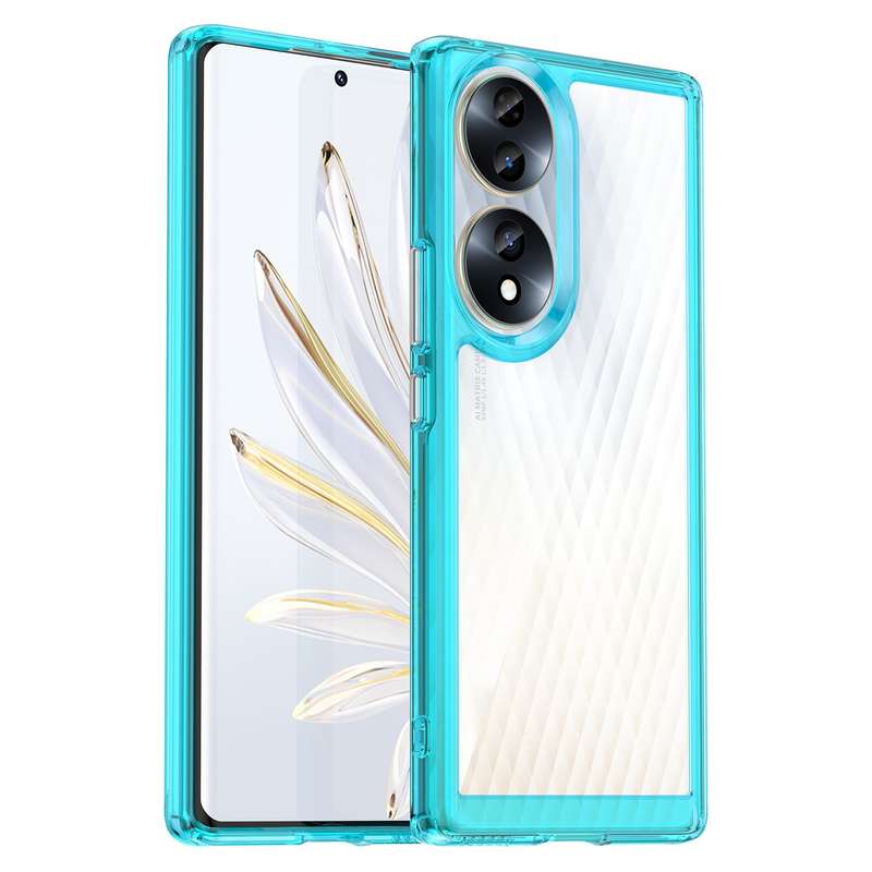For Honor 70 5G Colorful Series Acrylic + TPU Phone Case(Black)