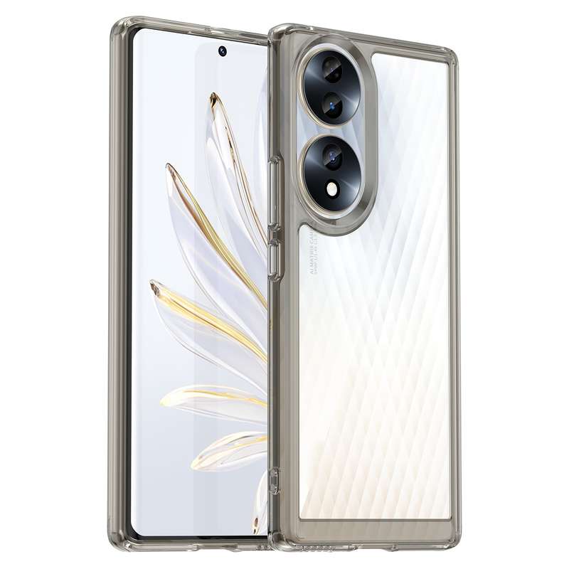 For Honor 70 5G Colorful Series Acrylic + TPU Phone Case(Black)