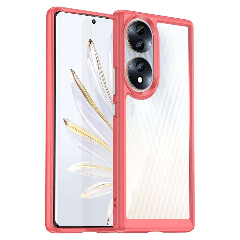For Honor 70 5G Colorful Series Acrylic + TPU Phone Case(Black)
