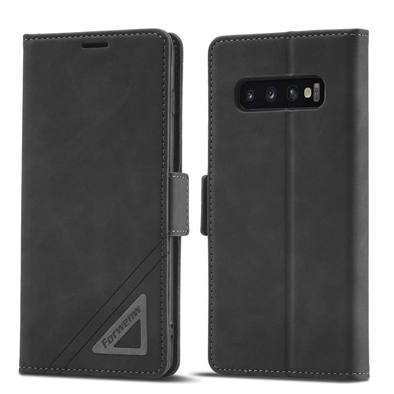 For Samsung Galaxy S10 Forwenw Dual-side Buckle Leather Phone Case(Wine Red)