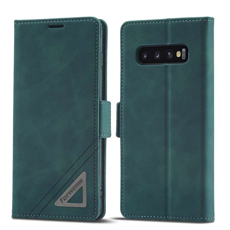 For Samsung Galaxy S10 Forwenw Dual-side Buckle Leather Phone Case(Wine Red)