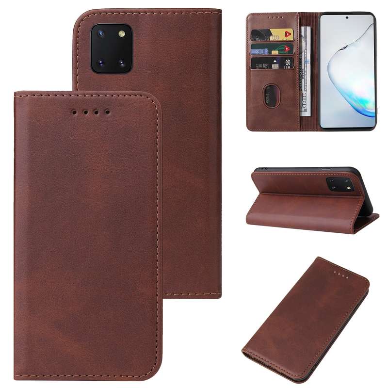 For Samsung Galaxy Note10 Lite / A81 Magnetic Closure Leather Phone Case(Black)