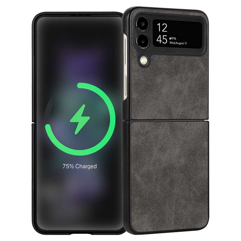 For Samsung Galaxy Z Fold4 Litchi Texture Soft Micorofiber Folding Phone Case(Brown)