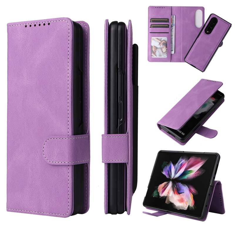 For Samsung Galaxy Z Fold4 5G Detachable Leather Folding Phone Case(Black)