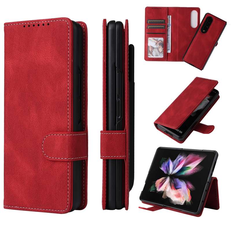 For Samsung Galaxy Z Fold4 5G Detachable Leather Folding Phone Case(Black)