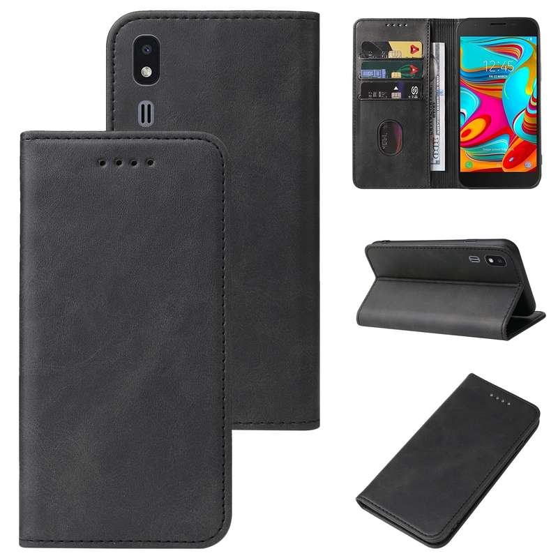 For Samsung Galaxy A2 Core / A260 Magnetic Closure Leather Phone Case(Black)