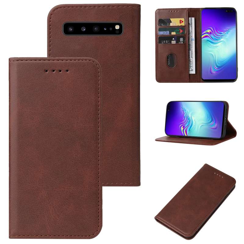 For Samsung Galaxy S10 5G Magnetic Closure Leather Phone Case(Black)