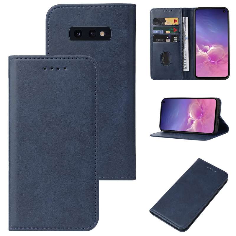 For Samsung Galaxy S10e Magnetic Closure Leather Phone Case(Black)