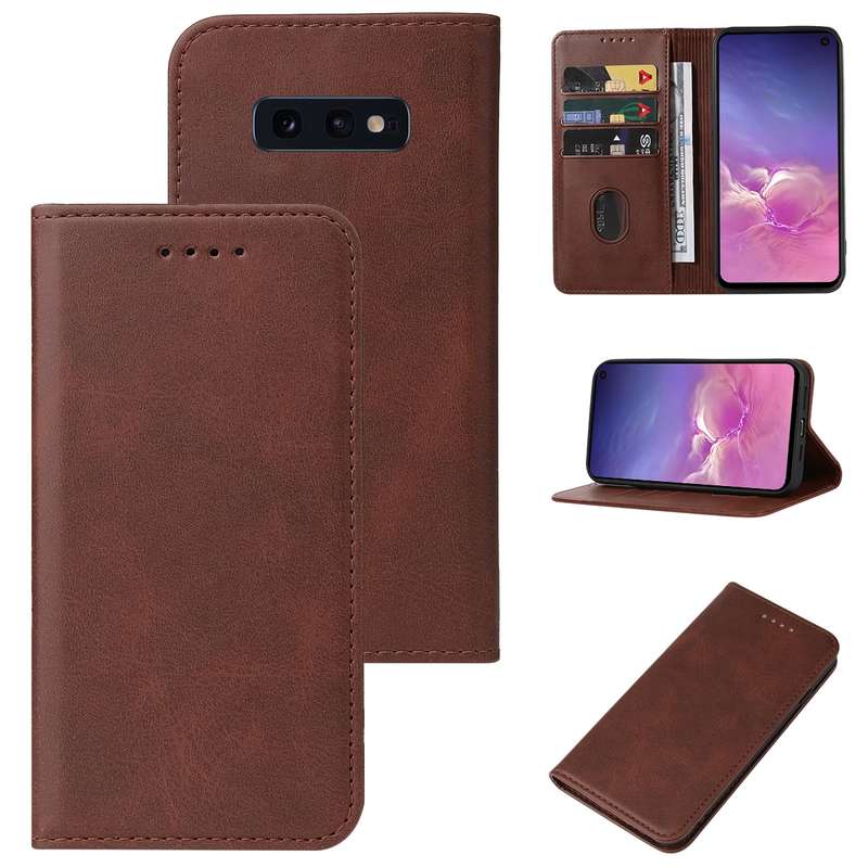 For Samsung Galaxy S10e Magnetic Closure Leather Phone Case(Black)