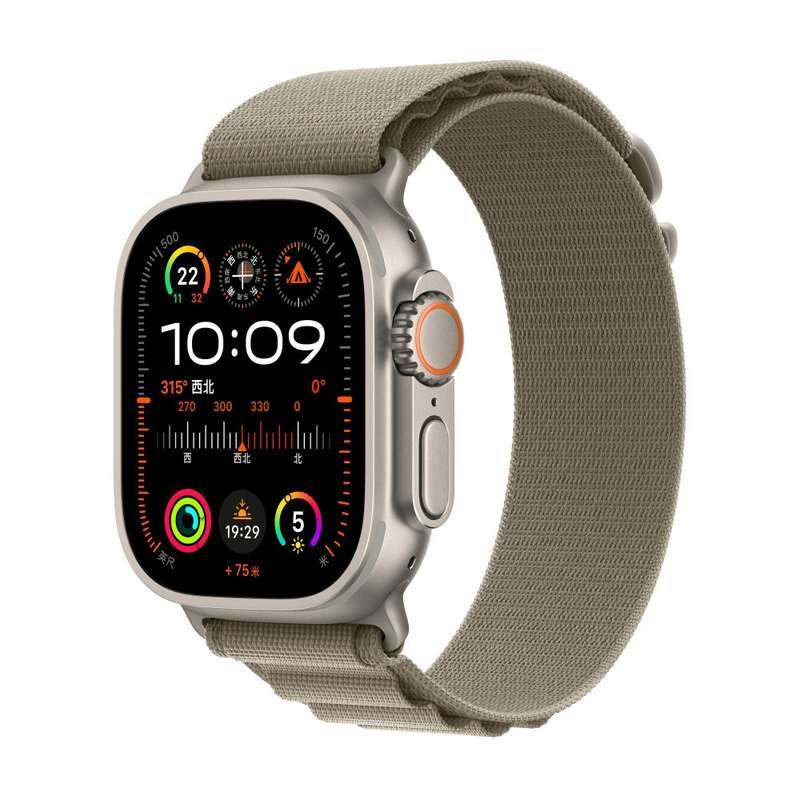 Nylon Loop Watch Band For Apple Watch Ultra & Ultra 2 49mm / Series 9&8&7 45mm / SE 2&6&SE&5&4
