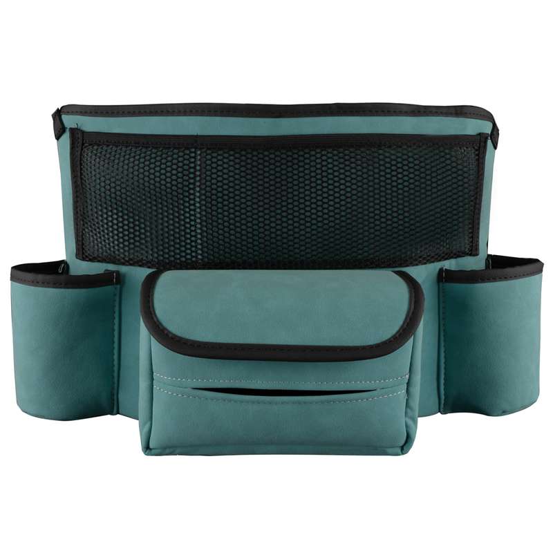 Car Center Console Hanging Bag Sheepskin Leather Storage Bag(Blue)