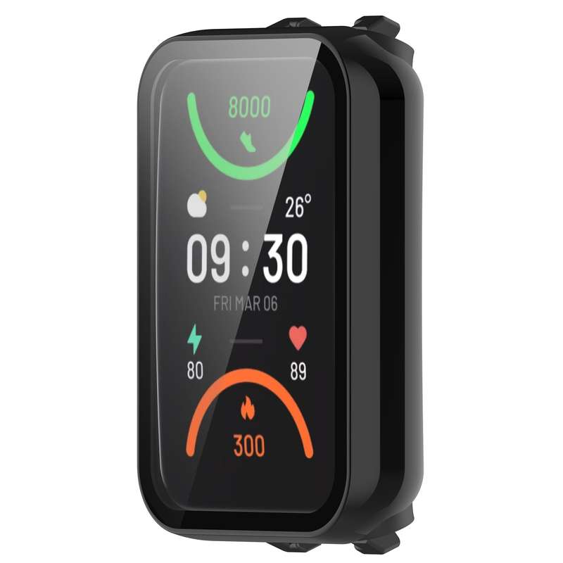 For OPPO Band 2 Tempered Glass Film PC Watch Case(Transparent)