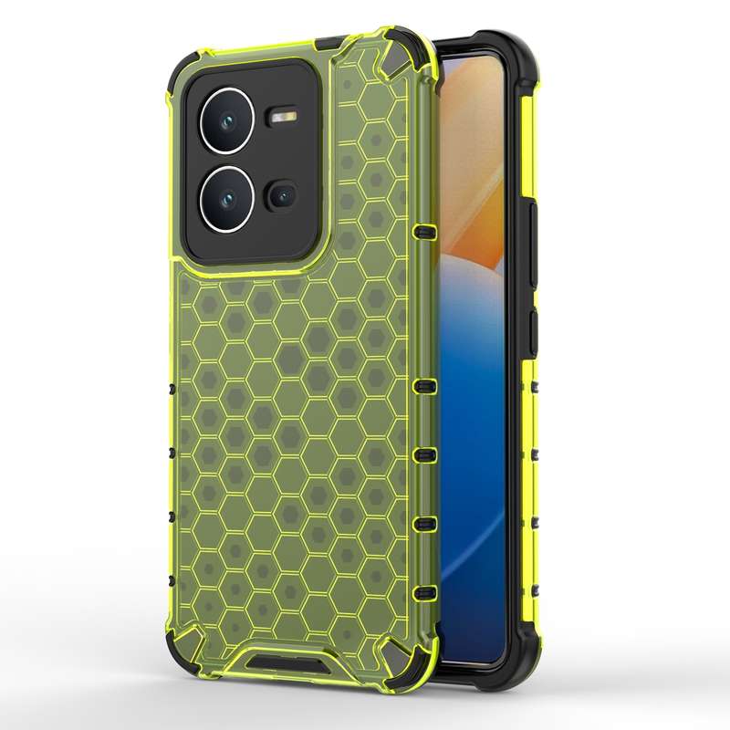For vivo V25 5G / X80 Lite 5G Honeycomb Phone Case(Black)