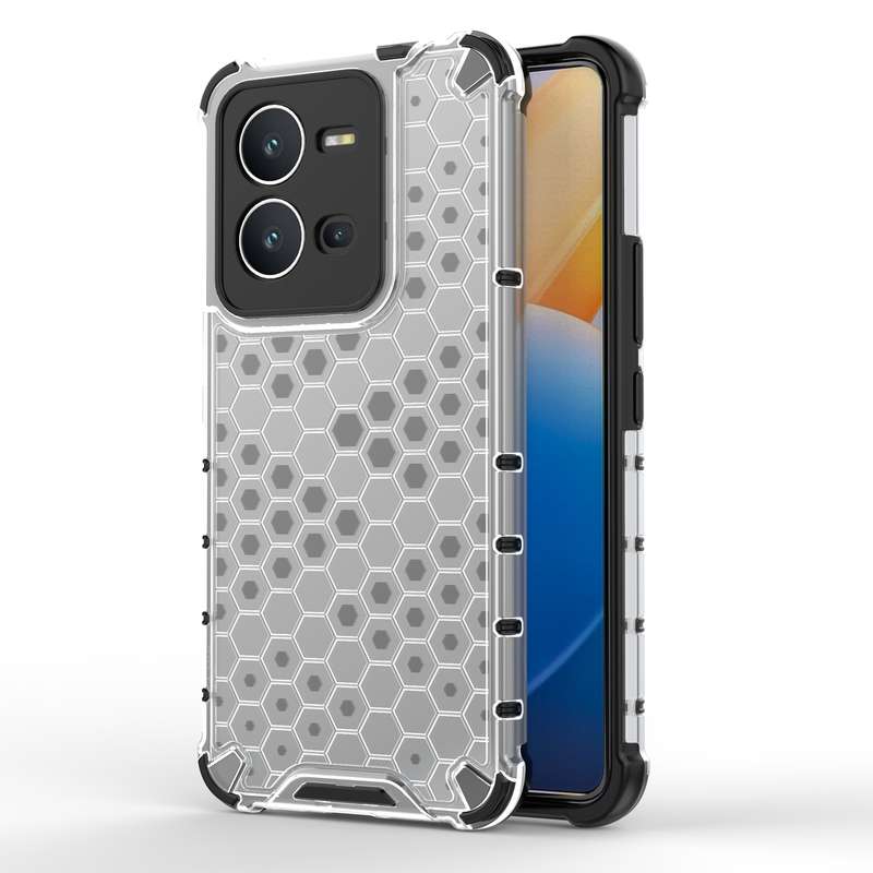 For vivo V25 5G / X80 Lite 5G Honeycomb Phone Case(Black)