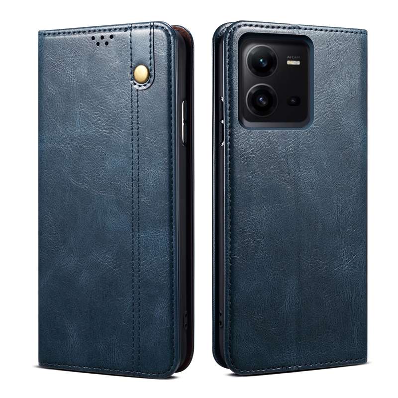 For vivo V25 Oil Wax Crazy Horse Texture Leather Phone Case(Green)