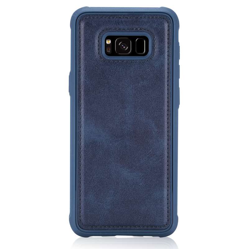 For Galaxy S8 Magnetic Shockproof PC + TPU + PU Leather Protective Case(Black)