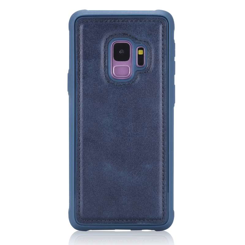 For Galaxy S10e Magnetic Shockproof PC + TPU + PU Leather Protective Case(Blue)
