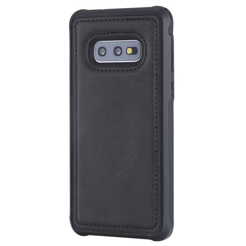 For Galaxy S10e Magnetic Shockproof PC + TPU + PU Leather Protective Case(Blue)