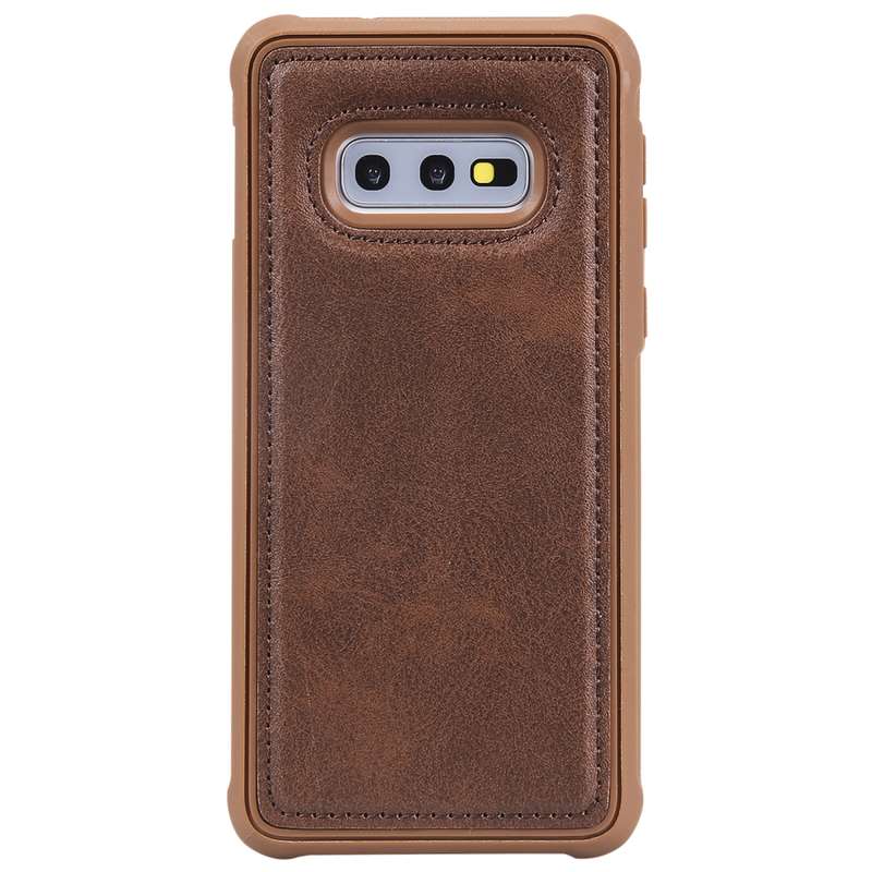 For Galaxy S10e Magnetic Shockproof PC + TPU + PU Leather Protective Case(Blue)