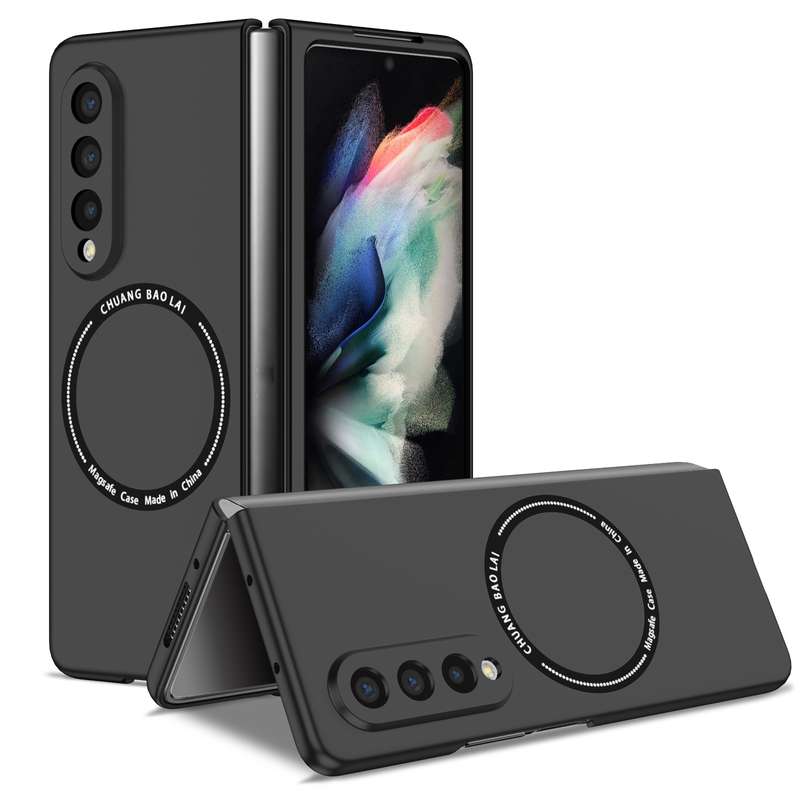 For Samsung Galaxy Z Fold3 5G Magsafe Magnetic Folding PC Phone Case(Black)