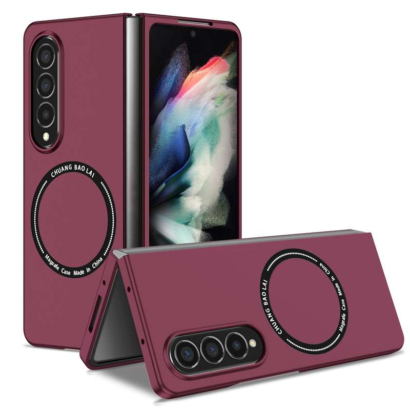 For Samsung Galaxy Z Fold4 Magsafe Magnetic Folding PC Phone Case(Black)