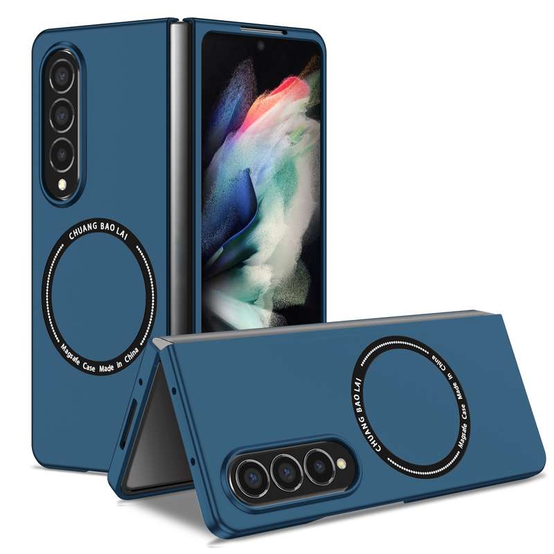 For Samsung Galaxy Z Fold4 Magsafe Magnetic Folding PC Phone Case(Black)