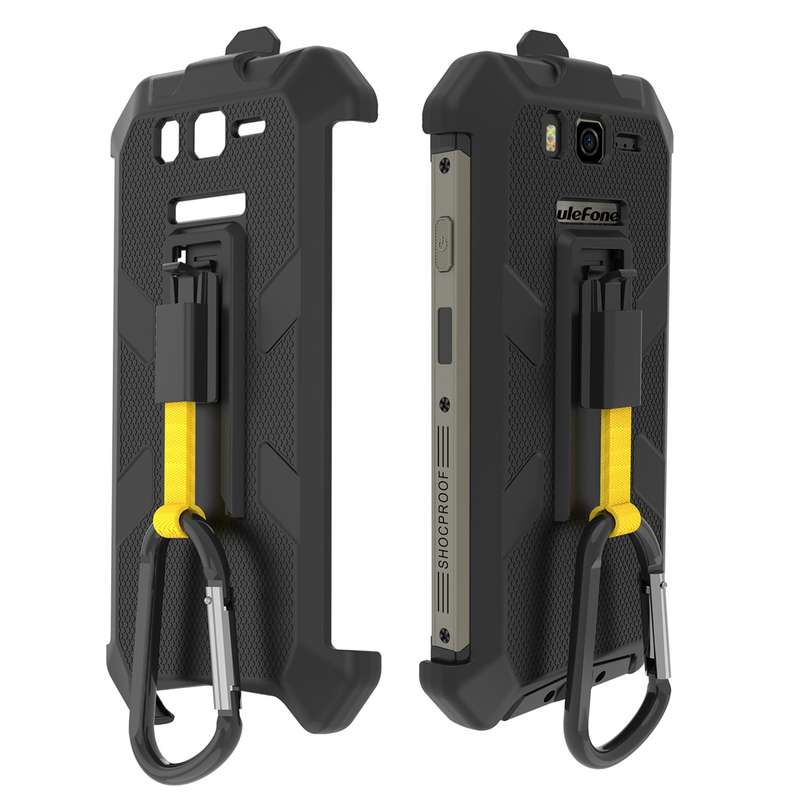 For Ulefone Armor 20WT Ulefone Back Clip Phone Case with Carabiner (Black)