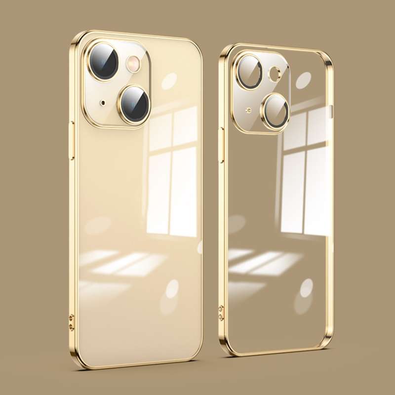 For iPhone 13 Pro Dustproof Glass Lens Protection Electroplating Phone Case(Gold)