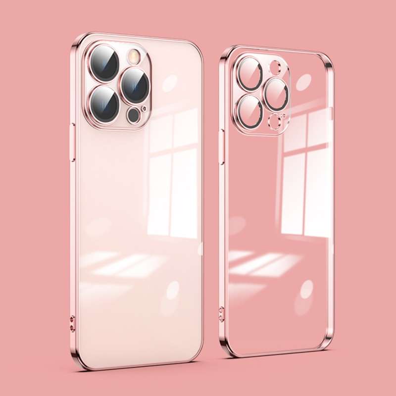 For iPhone 13 Pro Dustproof Glass Lens Protection Electroplating Phone Case(Gold)