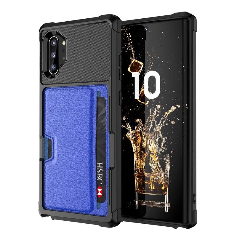 For Samsung Galaxy Note10+ ZM02 Card Slot Holder Phone Case(Black)