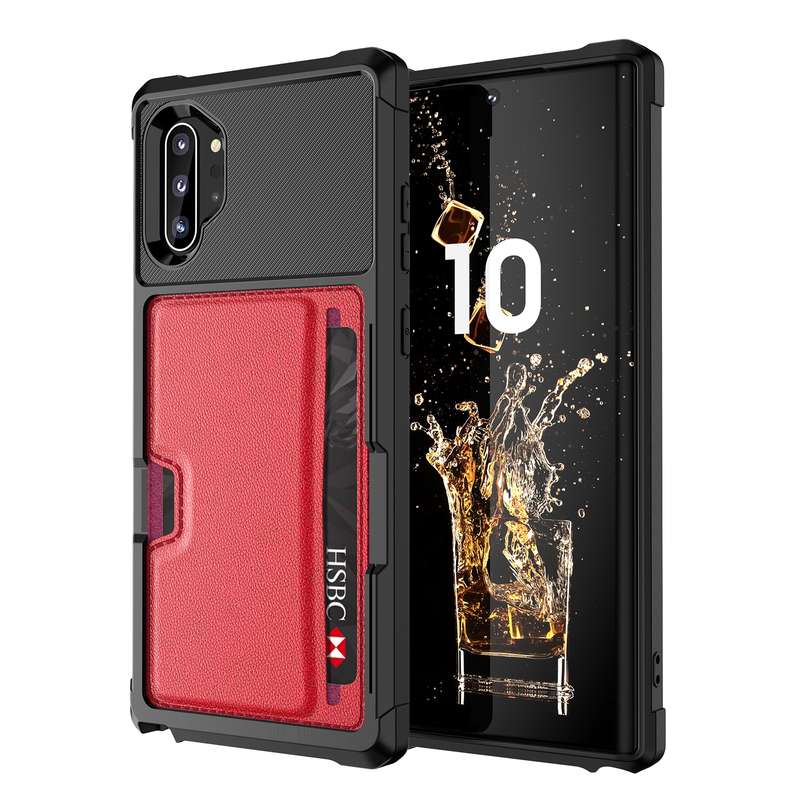 For Samsung Galaxy Note10+ ZM02 Card Slot Holder Phone Case(Black)
