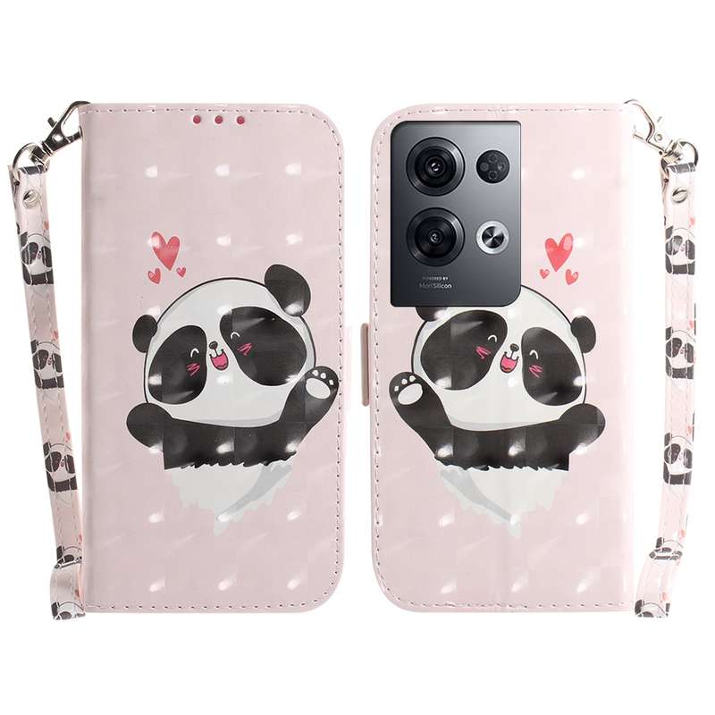 For OPPO Reno8 Pro+ 3D Colored Horizontal Flip Leather Phone Case(Cute Cat)