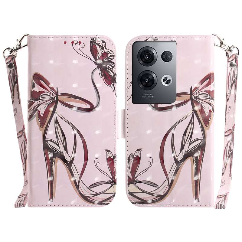 For OPPO Reno8 Pro+ 3D Colored Horizontal Flip Leather Phone Case(Cute Cat)