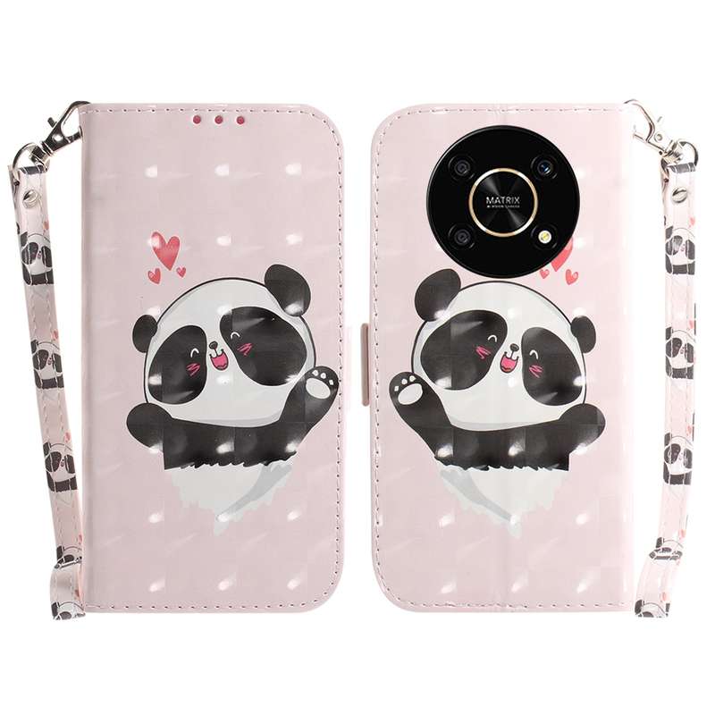 For Honor X9/X9 5G 3D Colored Horizontal Flip Leather Phone Case(Magnolia)