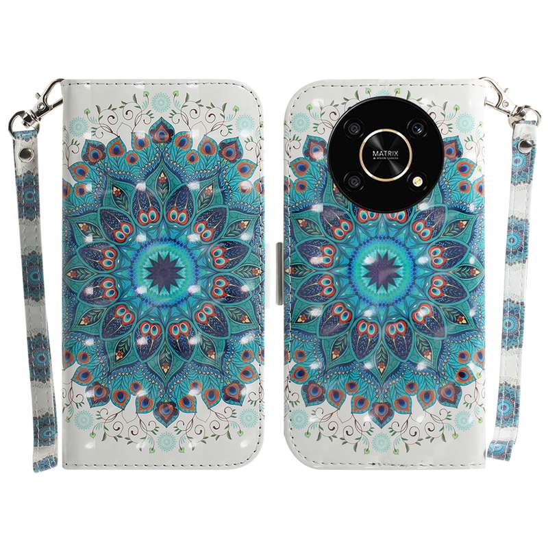 For Honor X9/X9 5G 3D Colored Horizontal Flip Leather Phone Case(Magnolia)