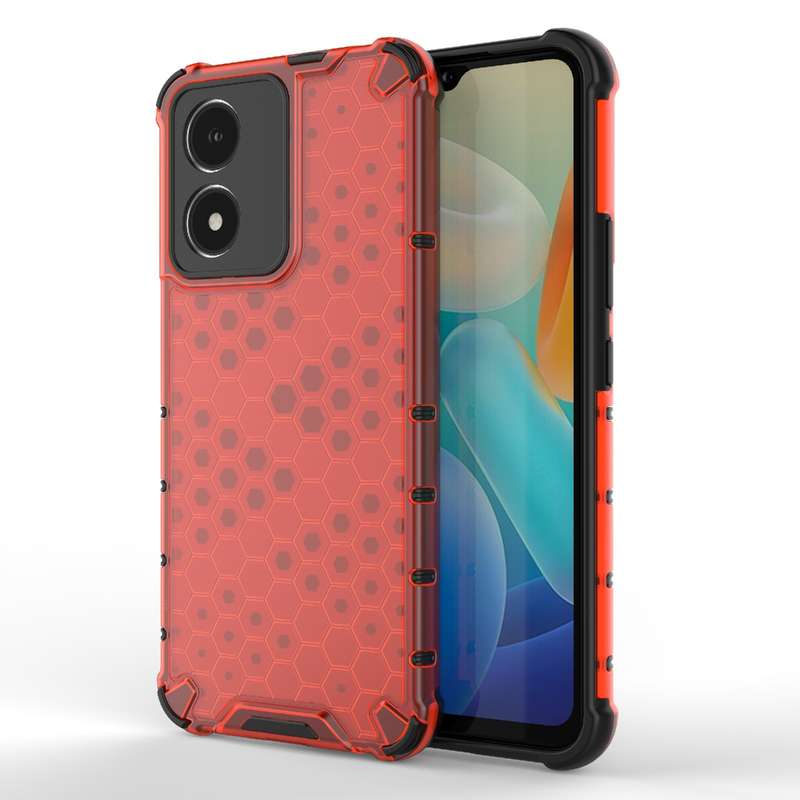 For vivo Y02s Honeycomb Phone Case(Blue)