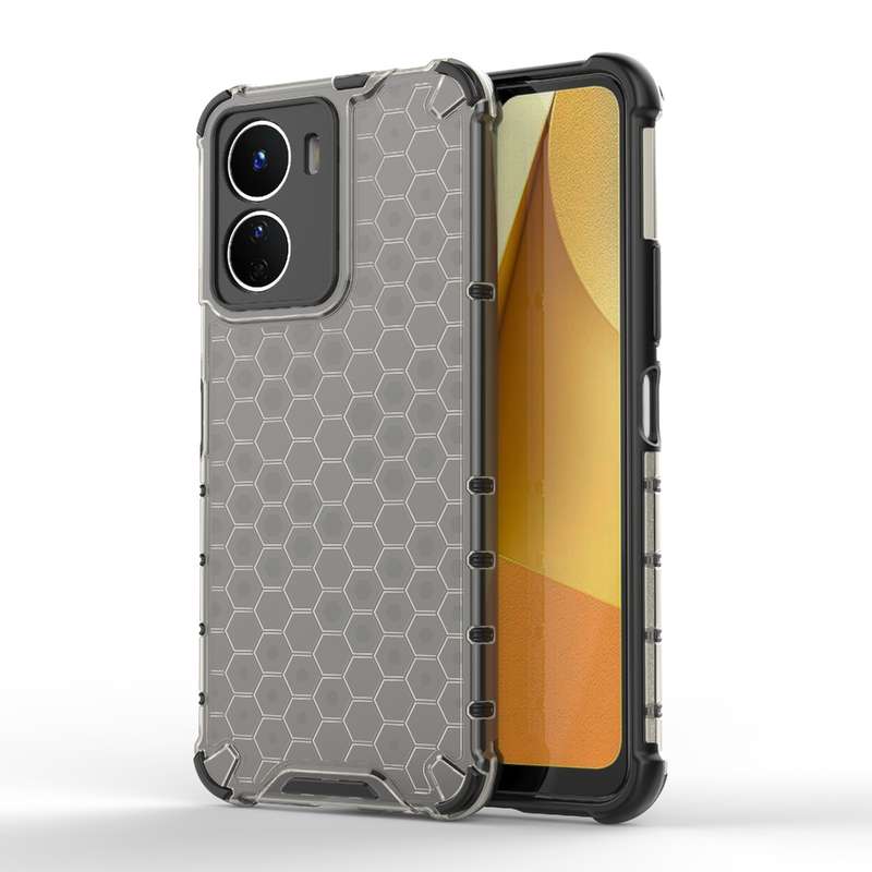 For vivo Y16 4G Global Honeycomb Phone Case(Black)