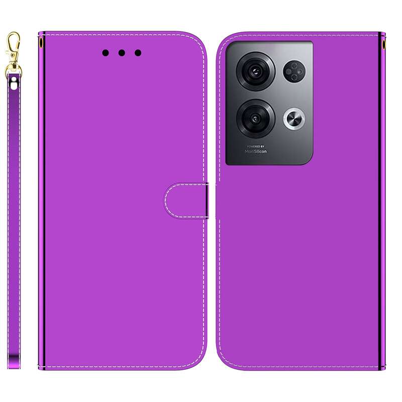 For OPPO Reno8 Pro Imitated Mirror Surface Flip Leather Phone Case(Mint Green)