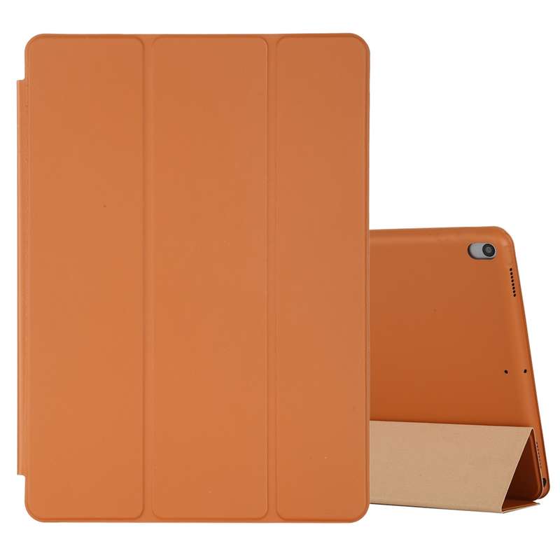 For iPad Air 3 10.5 inch Horizontal Flip Smart Leather Case with Three-folding Holder(Dark Brown)