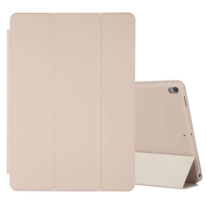 For iPad Air 3 10.5 inch Horizontal Flip Smart Leather Case with Three-folding Holder(Dark Brown)