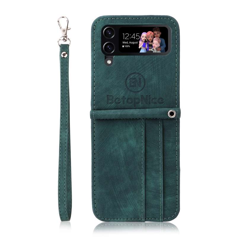 For Samsung Galaxy Z Flip4 BETOPNICE Dual-side Buckle Leather Phone Case(Pink)