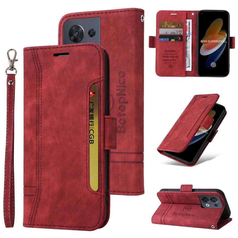 For OPPO Reno8 Pro 5G Global / Reno8 Pro+ BETOPNICE Dual-side Buckle Leather Phone Case(Black)