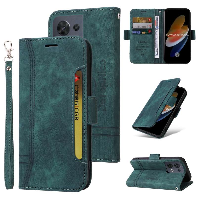 For OPPO Reno8 5G Global BETOPNICE Dual-side Buckle Leather Phone Case(Purple)