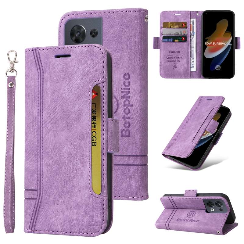 For OPPO Reno8 5G Global BETOPNICE Dual-side Buckle Leather Phone Case(Pink)