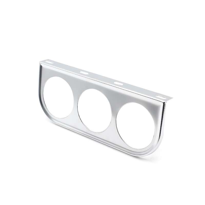 Car 52mm 3 Holes Iron Dash Gauge Meter Pod Mount Holder(Silver)