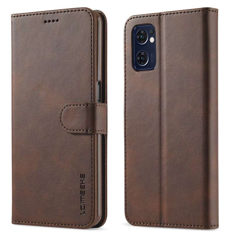 For OPPO A77 5G / A97 5G / Realme V23 LC.IMEEKE Calf Texture Leather Phone Case(Blue)